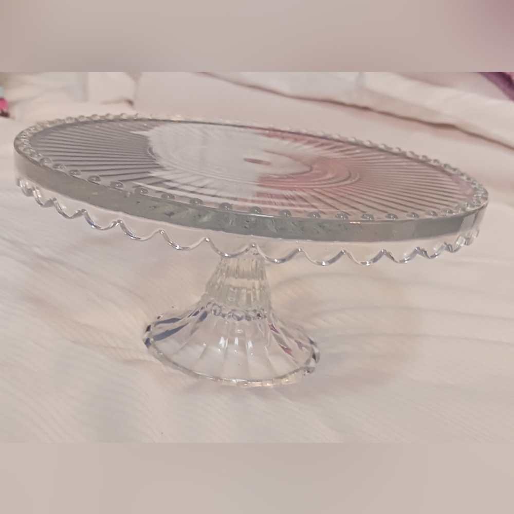 Clear Glass Pedestal Cake/Dessert Stand